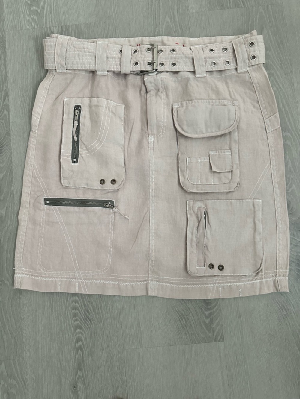 Vintage Y2K Johnny Was Pete & Greta Linen Cargo Skirt